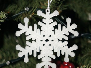 traditional snowflake christmas decoration ornament 3d print model - Mito3D