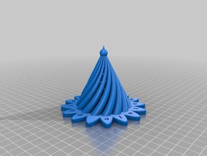 natale spirale matematica arte albero l'albero di la decorazione puntale 3d print model - Mito3D