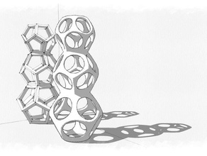 polyédriques bonhomme de neige 2 - dodecahedroid sculptures le dodécaèdre droid polyhedroid la sculpture 3d print model - Mito3D