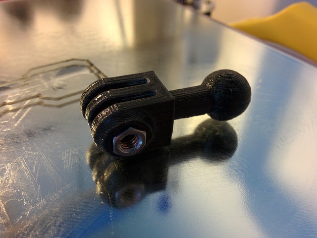 gopro rótula adaptador de montaje la cámara monte taza succión 3D print model - Mito3D