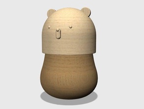 fixamente para suportar sugar bowl urso bingo o design 3d print model - Mito3D