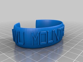 wvu mountaineers message band bracelets customized 3d print model - Mito3D
