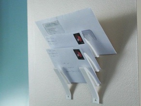 Brief Halter - Organisation Briefe Schraube Wand die Wandmontage Zick-Zack 3d print model - Mito3D