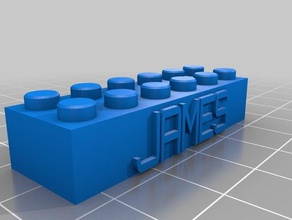 meine kundengebundenes lego-block - james Bau-Spielzeug kundengebundene 3d print model - Mito3D