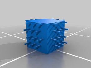 personnalisable poilu cube art personnalisables customizer expérience cheveux 3d print model - Mito3D