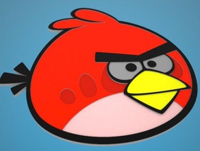 angry bird red games angy keychain 3d print model - Mito3D