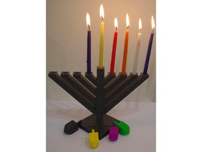 hanoucca spinning top Kerze Skulpturen Chanukka hannukah hanukkah 3d print model - Mito3D