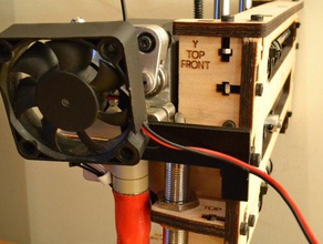 printrbot 1405 extruder stepper fan holder 3d printer accessories cooling mount simple 3d print model - Mito3D