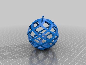 my customized bauble twist decor 3d print model - Mito3D