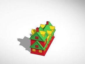 three-layered cape style house buildings & structures architecture building tinkercad 3d print model - Mito3D