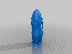 foguete Rakete 01 Spielzeug & Spiele kein suport 3d print model - Mito3D