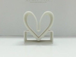 kalp kart sahibinin adı tutucu isim kartı h bunun tek istisnası 3d print model - Mito3D