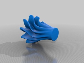 einfache spline-Gang Sterne-Ding vase Haushalt 3d print model - Mito3D