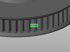 pulley hdm3 56t 6mm 3d printer extruders belt extruder yruds 3d print model - Mito3D