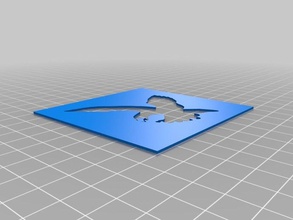 aigle pochoir art outils personnalisé 3d print model - Mito3D