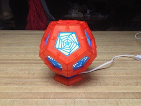 dodecahedron lamp - after ak eric math art 3d print model - Mito3D