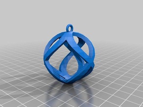 kallel bauble torção decoração personalizado 3d print model - Mito3D