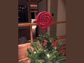 ipnotizzando spirale albero di natale topper arredamento ornamento 3d print model - Mito3D