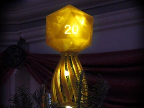 zheng crítica de la navidad decoración d20 los dados notseej ornamento rpg topper árbol zheng3 3d print model - Mito3D