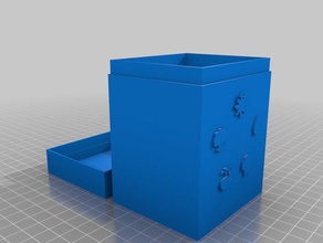 my customized mtg deck box - 100 cards w sleeves games 3d print model - Mito3D