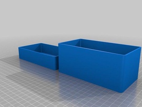 alpha caixa 2 recipientes personalizado 3d print model - Mito3D