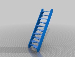 parametric staircase household openscad stairs wood woodworking 3d print model - Mito3D
