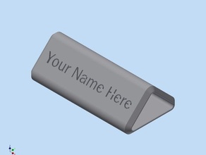 name desk plate improved office nameplate nametag supplies 3d print model - Mito3D