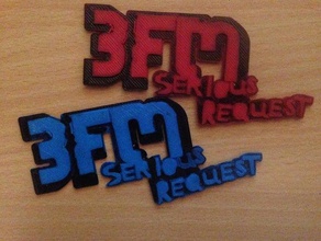 3fm serious request 2015 signs & logos charity radio 3d print model - Mito3D