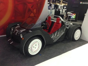 local motors strati impressos em 3d do carro modificado rodas de rolamento detalhe veículos modelo brinquedo 3d print model - Mito3D