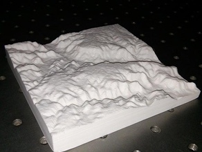 palo duro canyon topografya Teksas Eyalet Parkı modelleri 3d harita yüksekliği göster topografik 3d print model - Mito3D