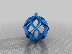 meine angepasste Spirale Kugel ornament - 5-Bändern Dekor kundengebundene 3d print model - Mito3D