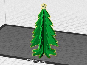 christmas tree - your own personal mini 3d printed coloured decorations decor clips decoration easy festive holiday links seasonal xmas 3d print model - Mito3D