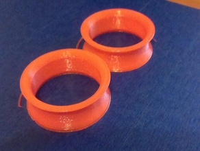 30mm thin wall plugs earrings cool ear 30 rad red spacer spacers stretcher 3d print model - Mito3D