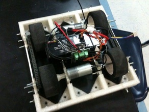 3d printed sumo bot parts robotics education mobile robot olympiad openscad science 3d print model - Mito3D