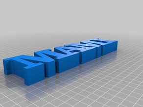 mami signs & logos customized 3d print model - Mito3D