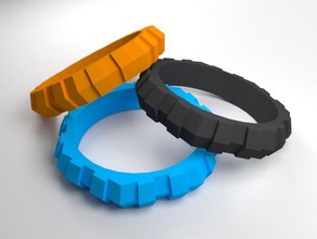 guma bracelet bracelets fashion jewel jewelry tires 3d print model - Mito3D