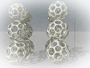 4 çokyüzlü kardan adam - bucky topu heykeller buckyball çokyüzlülere heykel 3d print model - Mito3D