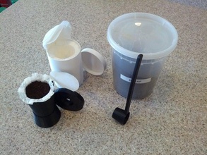reutilizables keurig llenado de un vaso pie cucharada café cocina comedor ez copa filtro 3d print model - Mito3D