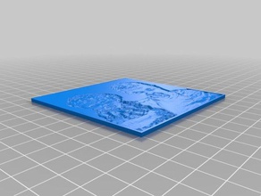 mi personalizados lithophane parametrizadas longitud grosor Arte en 2d personalizado 3d print model - Mito3D