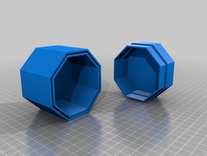 octagonal box 3d print model - Mito3D