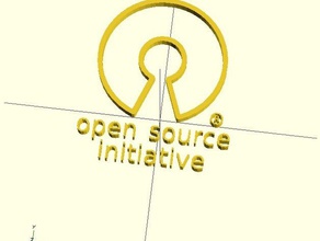 opensource initiative logo 3d print model - Mito3D