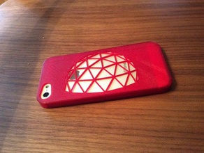 geodesic dome inspired iphone 5 case mobile phone buckminster fuller iphone5 3d print model - Mito3D