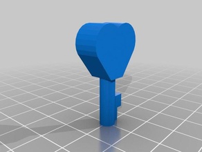 heart key lockable gift box mechanical toys 3d print model - Mito3D