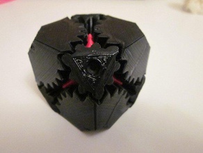 cube gears interactive art 3d brain gear mashup multi-part openscad parametric rotating toy 3d print model - Mito3D