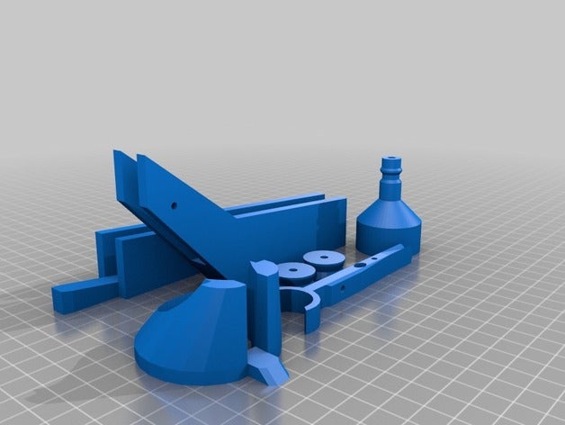 une bouteille de soda fusée nozzel rampe lancement jouets mécaniques 3D print model - Mito3D