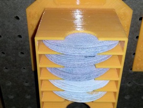 crochet boucle de ponçage disque organisateur w conseil peg cintre l'organisation l'atelier 3d print model - Mito3D