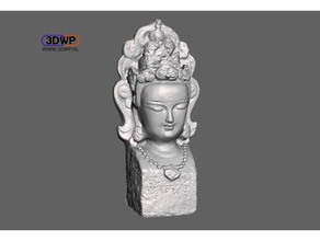 buddha bust statue 3d scan scans & replicas 123d 123dcatch catch meshmixer replica sculpture 3d print model - Mito3D