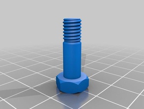 my customized nut job 6mm x 19mm bolt parts 3d print model - Mito3D
