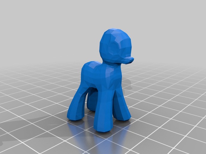 pony plantilla criaturas animal explotable juguete 3D print model - Mito3D