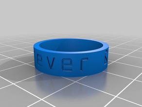 forever & always rings customized 3d print model - Mito3D